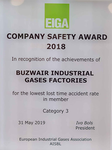 EIGA Safety Award 2019