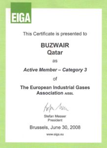 EIGA Certificate